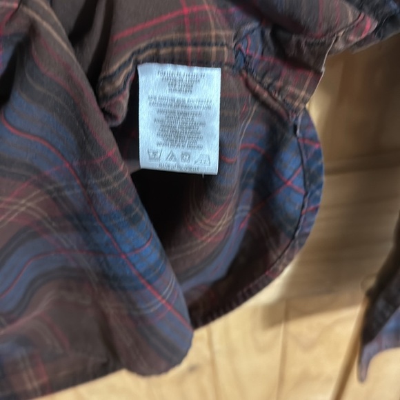 LEVIS Brown Plaid Button Down Long Sleeve - Picture 3 of 4